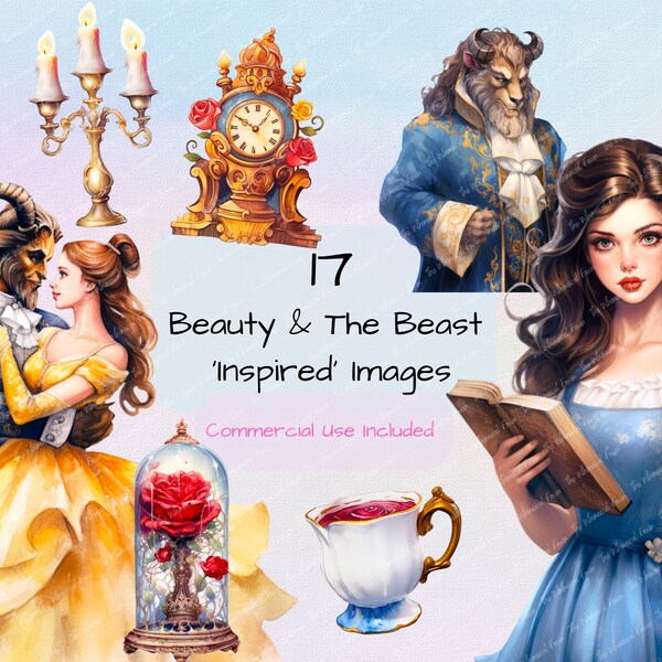 Beauty and the Beast Printables - Etsy