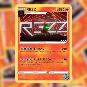 Cartão colecionável do Festival REZZ Wookémon