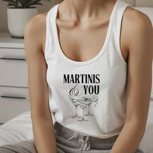 Martini-Liebhaber-Tanktop, Cocktail-Chemie-Racer-Tank, Happy Hour-Ripp-Tank, Sommerparty-Ärmelloses Shirt, Mixology-Damenoberteil