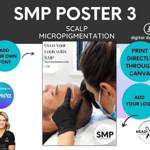 Scalp Micropigmentation (SMP) Poster: Professional Hair Restoration (Digital Download)