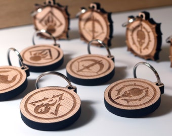 Diablo 4 Inspired Wooden Keychains