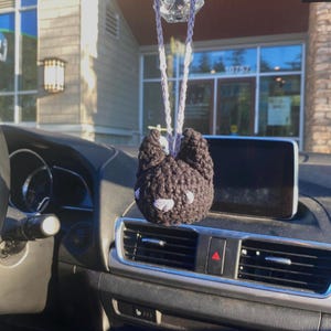 Chat suspendu au crochet, Décoration de voiture chat, Accessoires de voiture, Suspension de miroir de voiture, Cadeau personnalisé pour amoureux des chats, Accessoire d'Halloween, Saison fantasmagorique, Sorcière