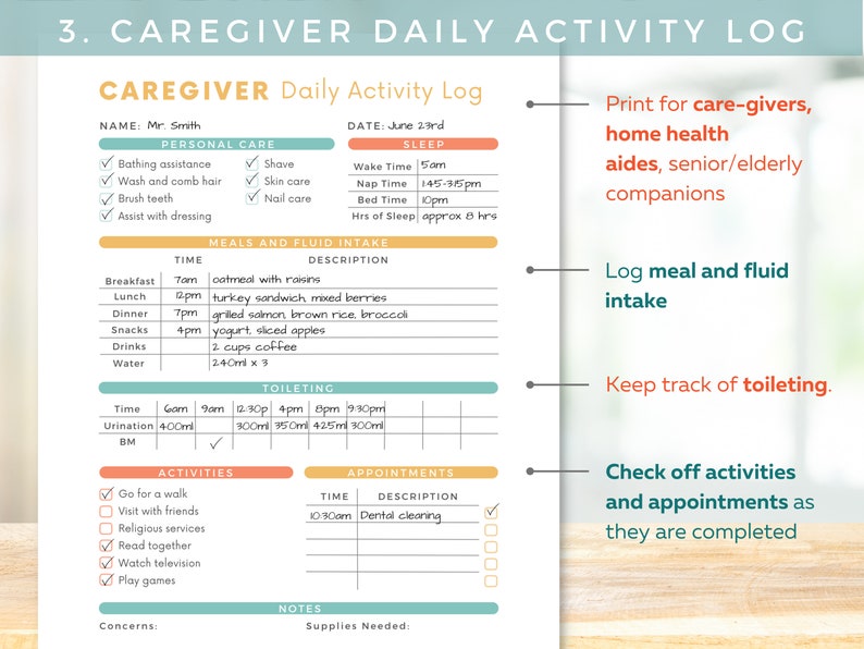 CAREGIVER BUNDLE 6 TEMPLATES for Caregivers, Home Health, Senior Care ...