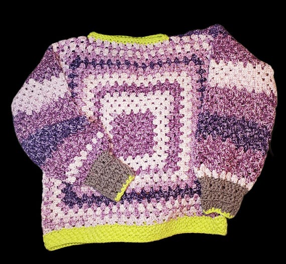 The Technicolor Dream Granny Square Sweater (Made-to-order)