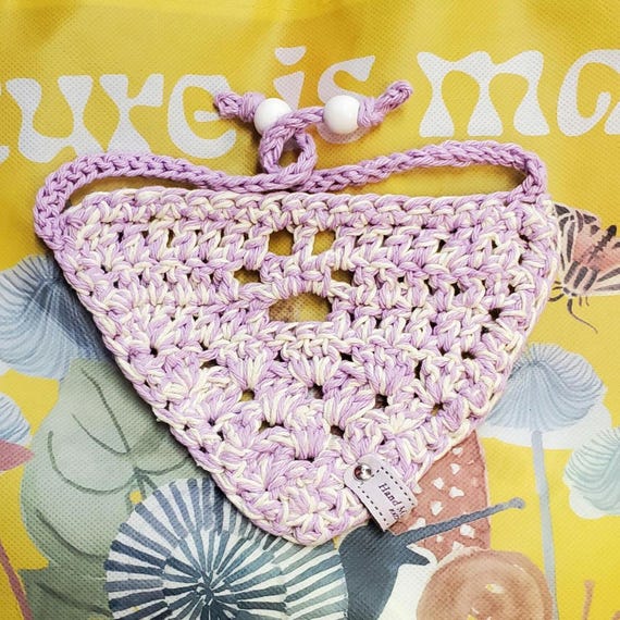 Crocheted Dog Bandana Pattern: Dora Paw Print Design (Digital Download)