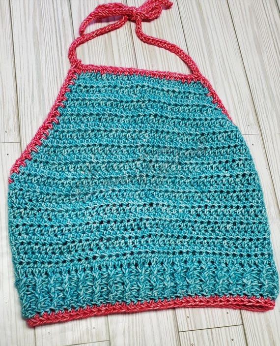 Medium Boho Crochet Halter Top | Backless Summer Crop Top | Festival Rave Wear