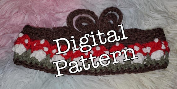 Cotton Mushroom Headband Crochet Pattern PDF Download