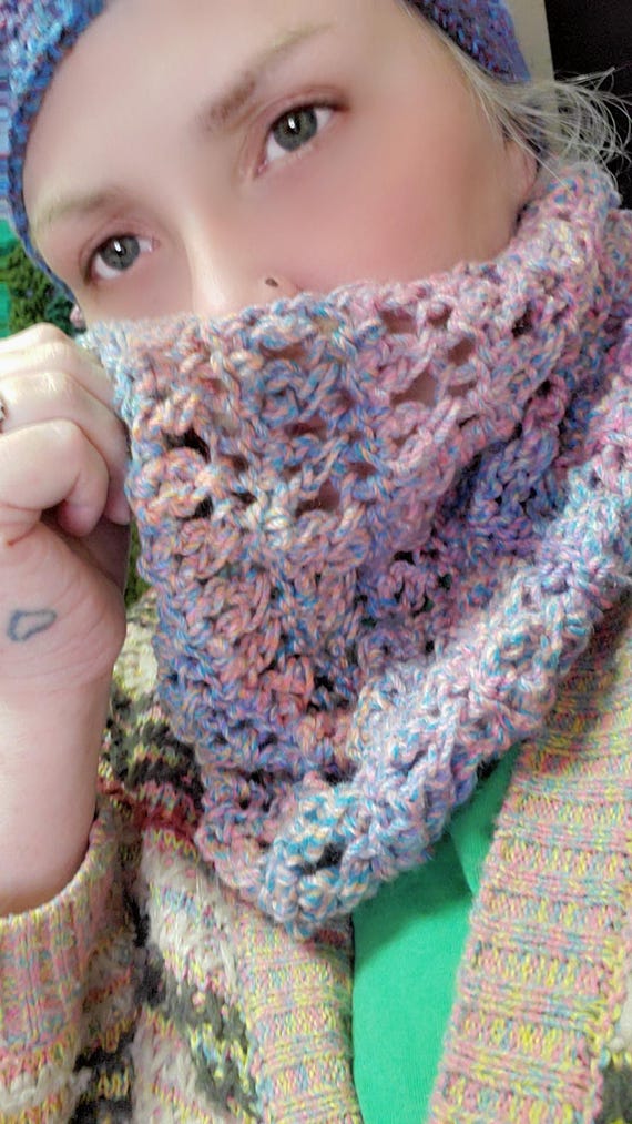 Sway's XO Cowl Crochet Pattern, Digital instant pdf download