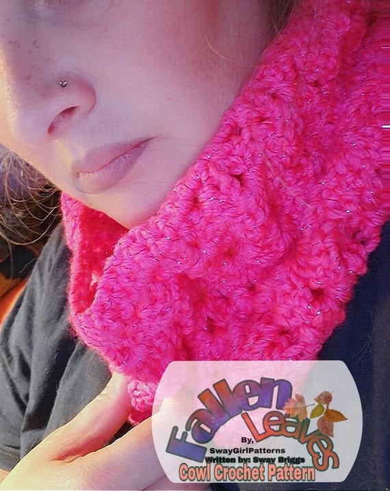 Fallen Leaves Crochet Cowl Pattern – Cozy Autumn Scarf DIY PDF download