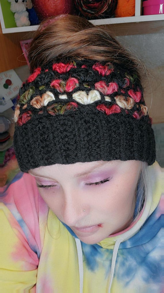 Crochet Heart2Heart EarWarmer – Handmade Headband Earwarmer