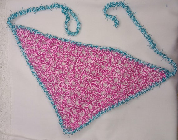 Handmade Crocheted Hair Bandana: Colorful Boho Accessory