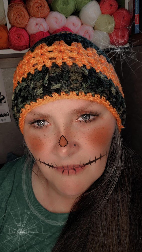 Hunter Safety Camo and Orange Handmade Hat