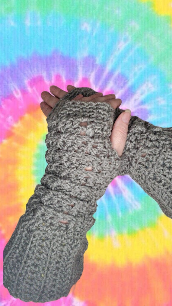 Slouchy Arm Warmers – Strike-A-Pose Armwarmers, Handmade Fingerless Gloves
