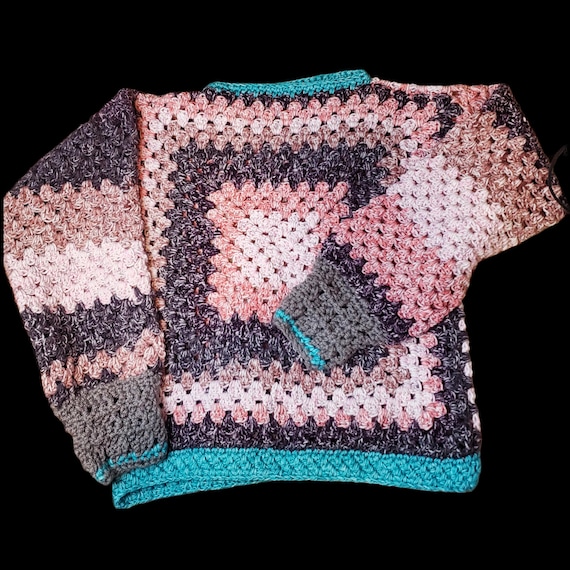 Felicity Sweater: Womans Small - The Technicolor Dream Granny Square Sweater