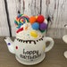 Birthday Faux Tea Pot Birthday Decor Birthday Tiered Tray Decor Fake ...