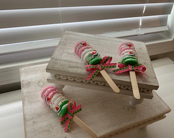 Fake Watermelon Cake Pops Fake Watermelon Cakesicle Watermelon Decor Fake Cakesicle Watermelon Tiered Tray Decor photo prop