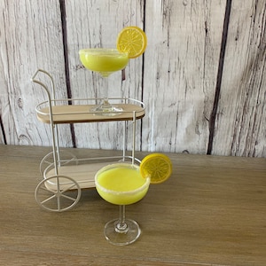 Faux drink Margarita Lemon Decor Tiered Tray Decor fake photo prop