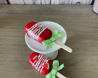 Fake Watermelon Cake Pops Fake Watermelon Cakesicle Watermelon Decor Fake Cakesicle Watermelon Tiered Tray Decor photo prop