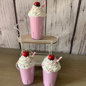 Milkshake Faux Drink Decor Tiered Tray Decor fake photo prop