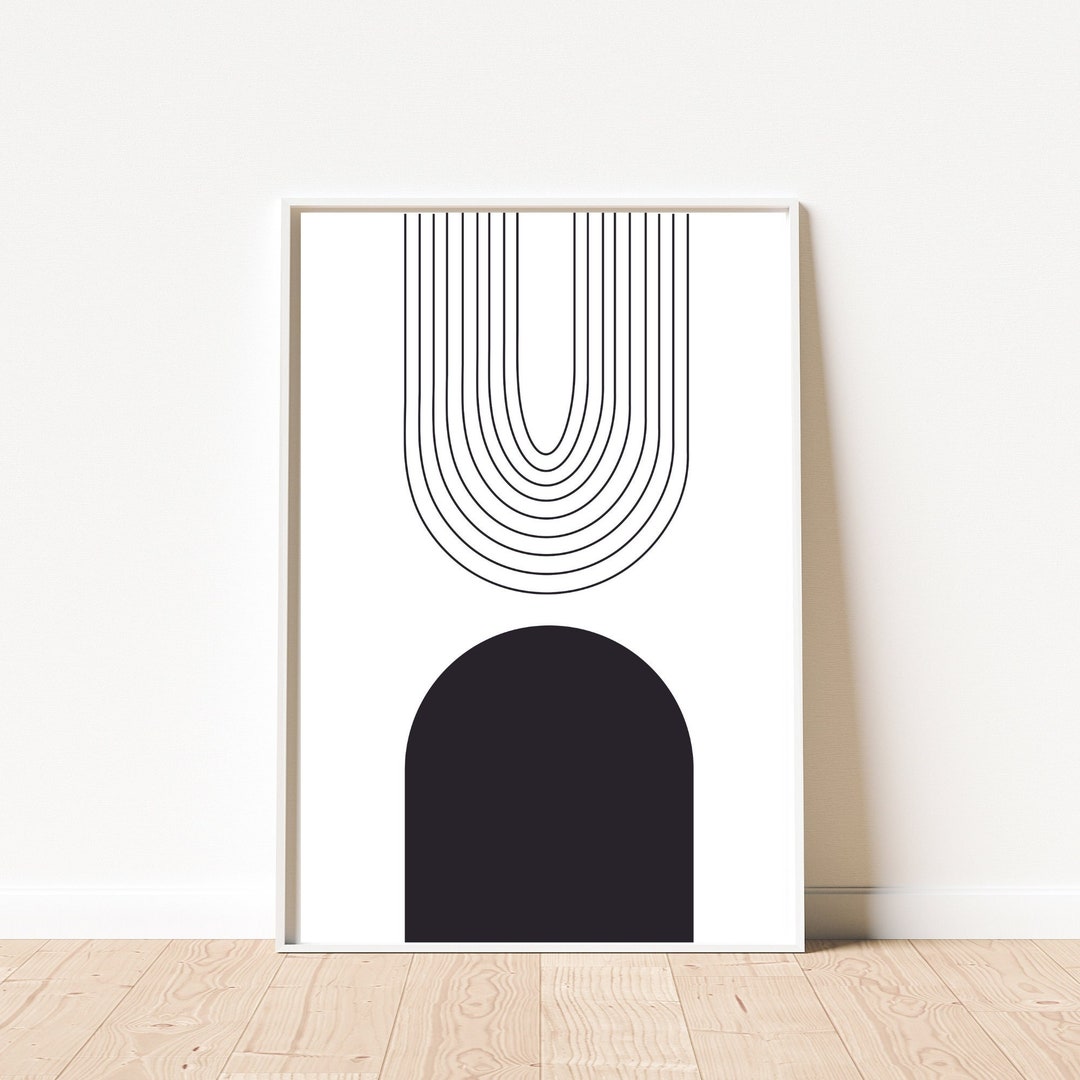 Minimalist Wall Art Black and White Printable Wall Art Digital Art ...