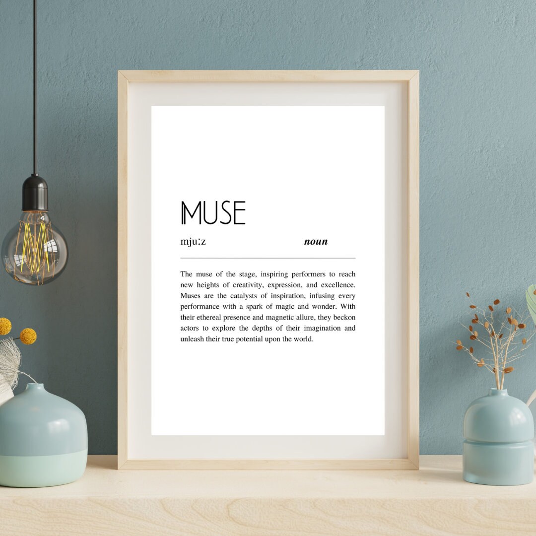 Muse Definition Poster Inspirational Art Print Creativity Wall Decor - Etsy