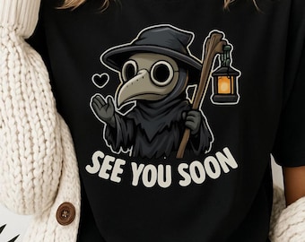 T-shirt Plague Doctor, T-shirt Pandemic Humor, cadeau donkere humor