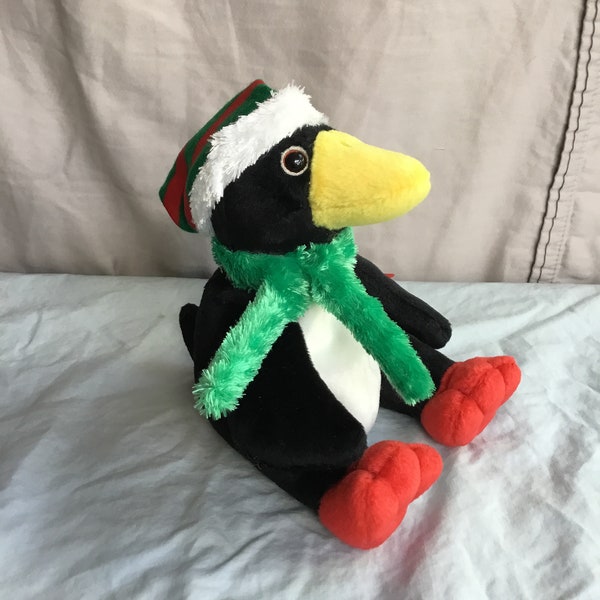 Ty Beanie Baby, "Toboggan" the holiday penguin, vintage, great shape