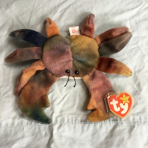 Ty Beanie Baby, &quot;Claude&quot; the tie-dye crab(s), one of a kind, vintage