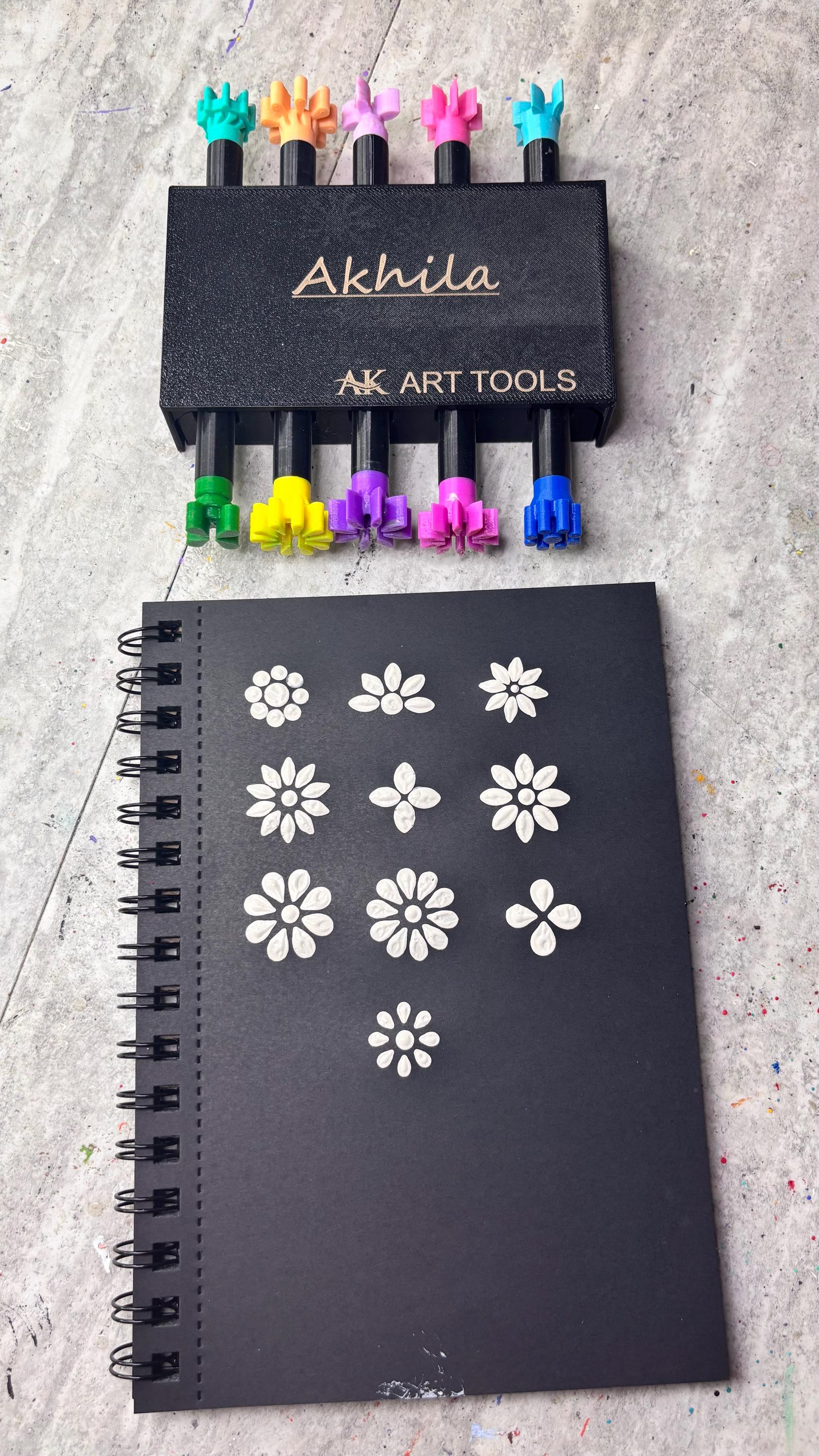 Flower Petal Tools For Dot Painting,20 Petal Shapes Dotting Tool,Mandala Dot - View #5