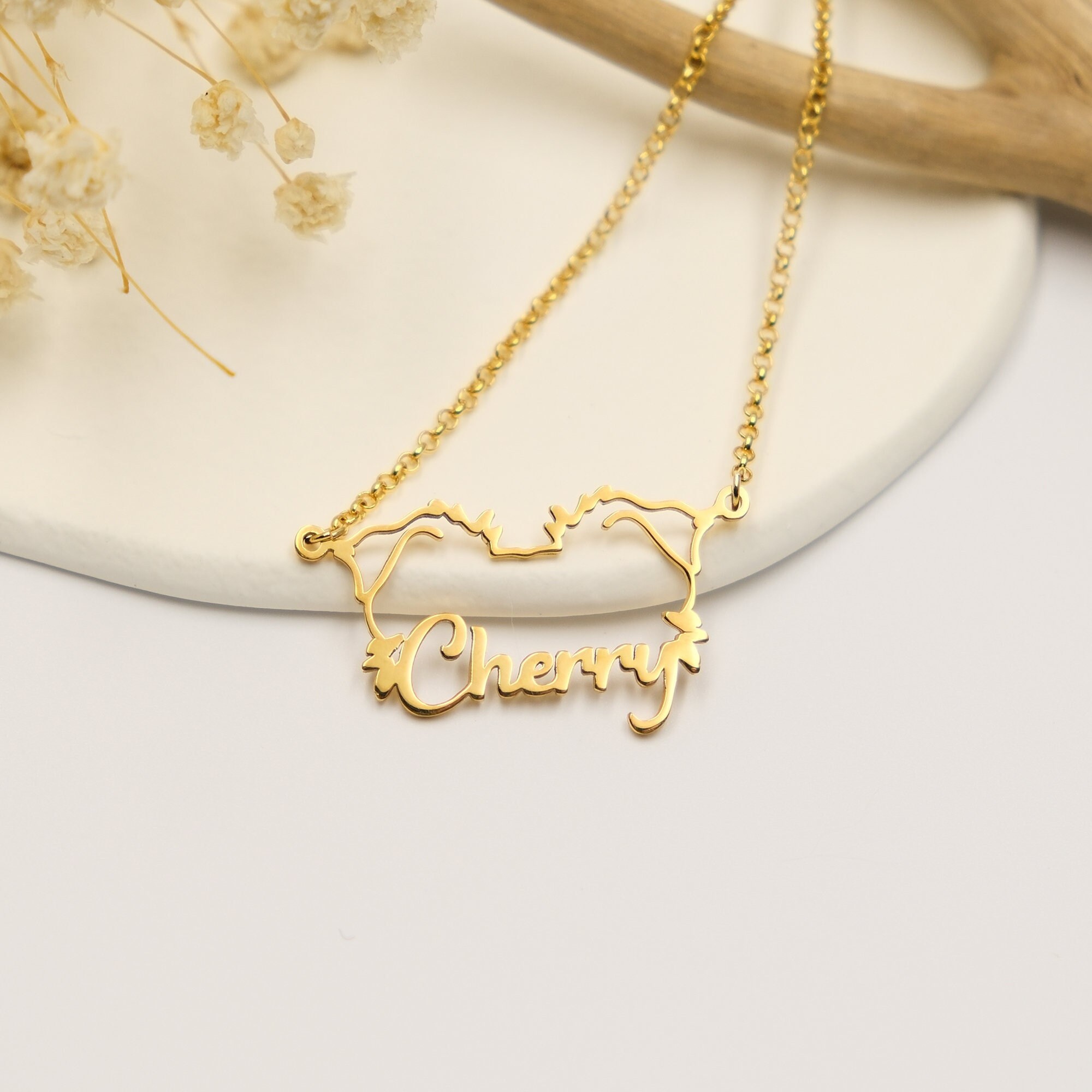 Necklace with pets name deals