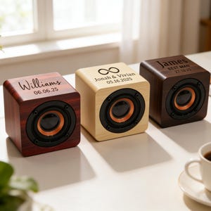 Enceinte Bluetooth personnalisée, Cadeaux uniques pour garçons d'honneur, Cadeaux pour la fête des pères, Enceinte Bluetooth portable rechargeable personnalisée, Cadeaux pour la fête des pères