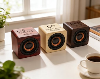 Altavoz Bluetooth personalizado, regalos únicos para padrinos de boda, regalos para el Día del Padre, altavoz Bluetooth portátil recargable personalizado, regalos para el Día del Padre
