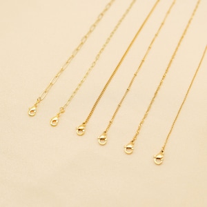 Minimalistische gouden ketting, sierlijke Rolo-ketting, link paperclipketting, kralenketting, kinketting, twistketting, dagelijkse kettingketting, gepersonaliseerde geschenken afbeelding 4