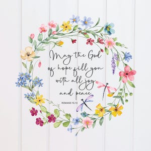 Archivo PNG - Que Dios te llene de alegría y esperanza. Corona de Romanos, diseños bíblicos, versículos bíblicos, cristianos digitales, gráficos de sublimación.