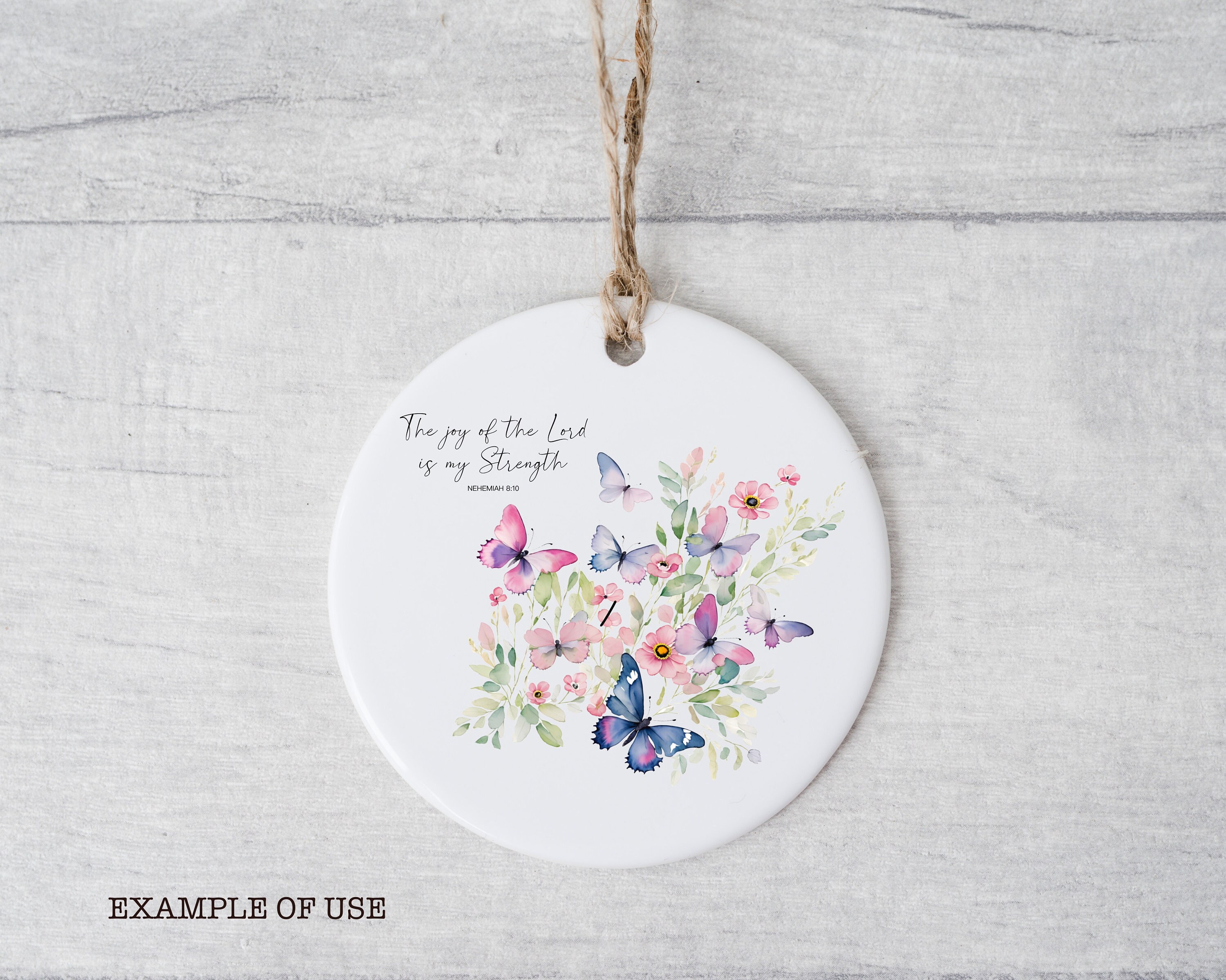 PNG File the Joy of the Lord is My Strength Butterfly Floral, Digital ...