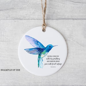 PNG File - He Will Cover You With His Wings Psalm Hummingbird, Digital ...