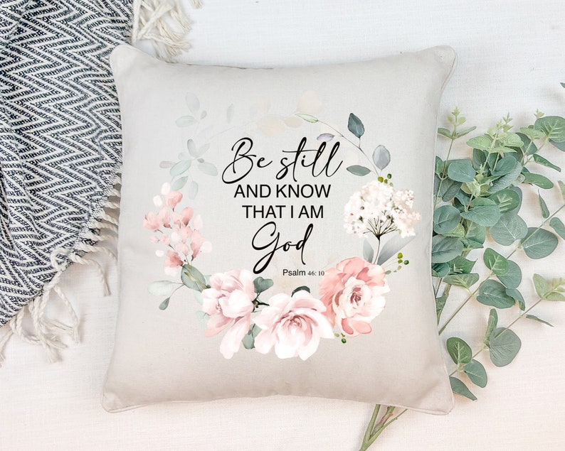 Be Still and Know I Am God Psalm 46:10 Floral Wreath PNG - Etsy
