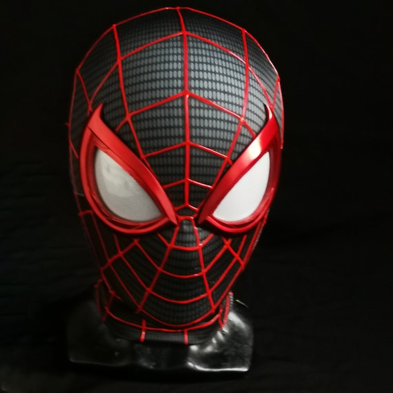 Spiderman Masks Miles Morales Iron On Patches by DragosteArt on