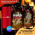 Hibachi Birthday Party Invitation, Hibachi Birthday Dinner Animated Invites, Editable Japanese Restaurant Evite Hibachi Night Digital Video