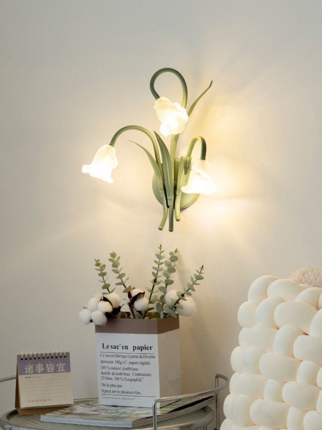 Flower Wall Sconce Lamp Bedside Blossom Wall Lamp Floral Etsy