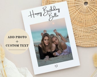 Personalized Greeting Card With Picture, Custom Card, Happy Birthday Card, Create your Own Card, Personalized Photo Birthday Card