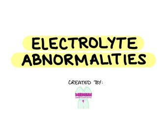 Medical Crash Course - Electrolyte Abnormalities