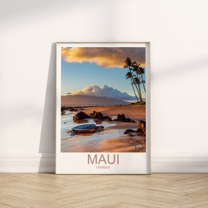 Maui Travel Print, HD Photography on High-Quality Matte Paper, Hawaii Gifts, Maui Poster, Maui Beach Photograph