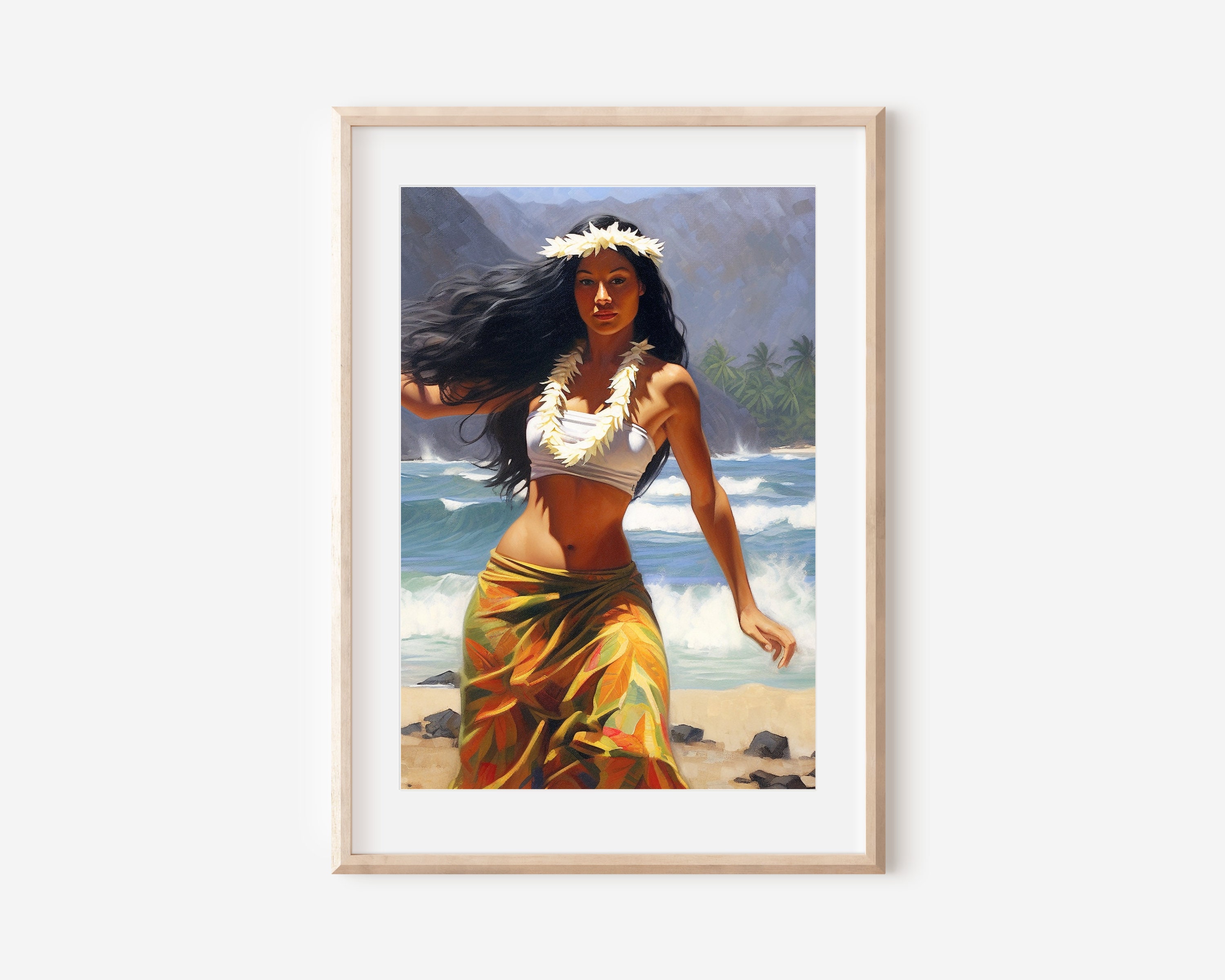 フラダンス ハワイ 絵画 絵 水彩画 インテリア ポスター