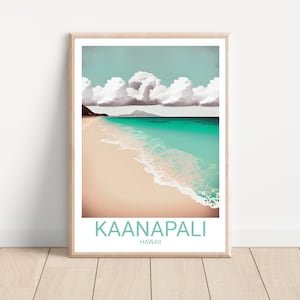 Kaanapali Maui Travel Print, Hawaii Artwork, Island Art, Maui Poster, Travel Poster, Minimalist Art, Boho Art, Travel Artwork, Maui Print