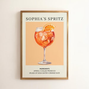 Personalized Cocktail Print: Wedding Signature Drink Sign, Custom Wall Art, Bar Cart Decor, New Home Housewarming Gift, Favorite Drink