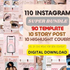 Lash Artist Instagram Templates| Lash Tech Instagram Post| Eyelashes Extension Posts| Esthetician beauty Posts| Social Media Canva Templates