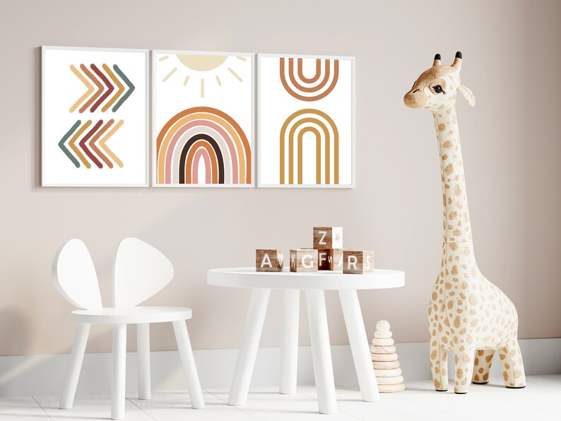 Girls Boho Bedroom Wall Decor Printable Digital Wall Art Etsy