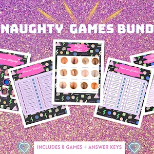 Printable 80s Bridal Shower Game Set | Disco Bachelorette Games | Fun + Naughty Wedding Party Games | Instant Download