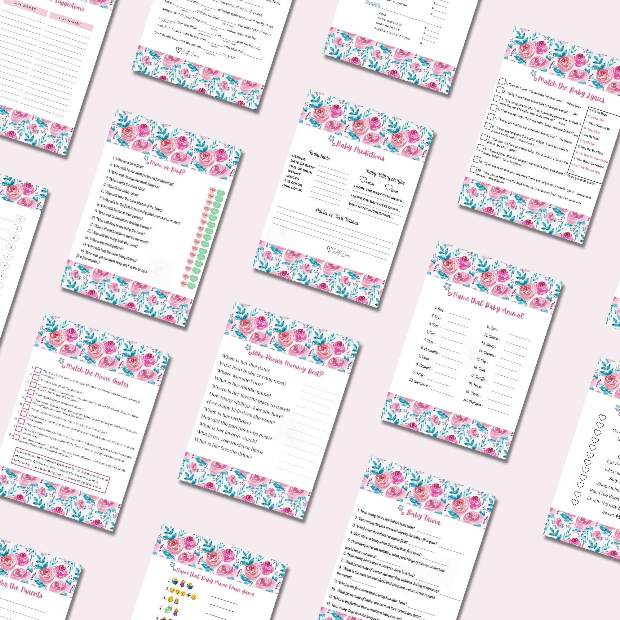 25 Baby Shower Game Bundle | Printable Party Games | Instant Download ...